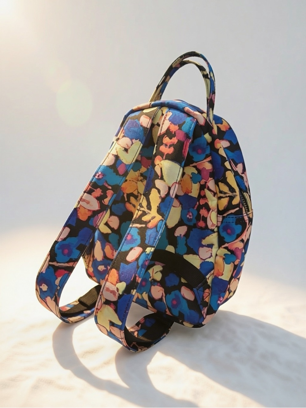 Herschel Y2K Mini Floral Backpack Multicolor Abstract Print Gold Hardware Indie - Picture 5 of 8